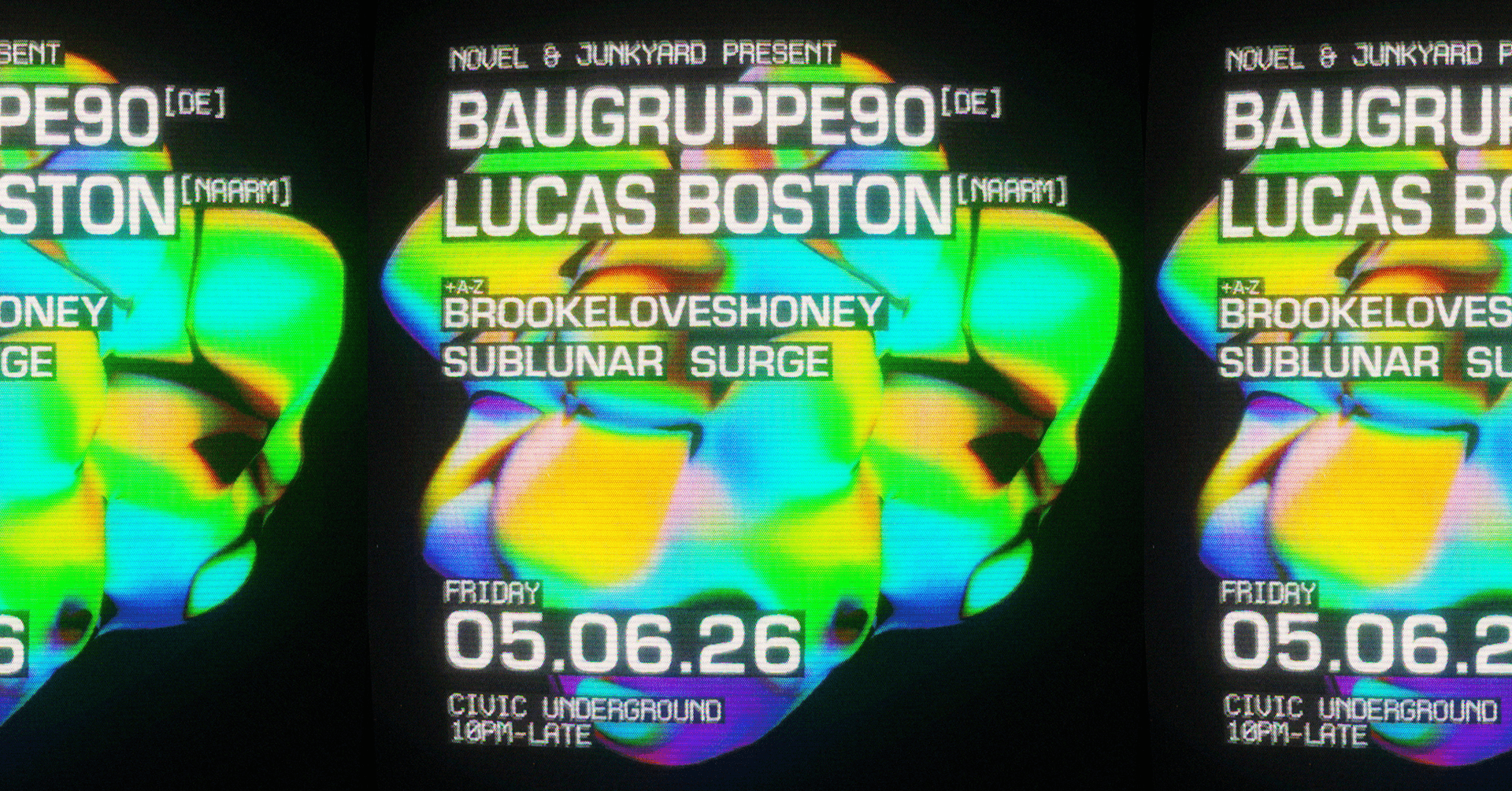 Novel and Junkyard Present BAUGRUPPE90 & Lucas Boston