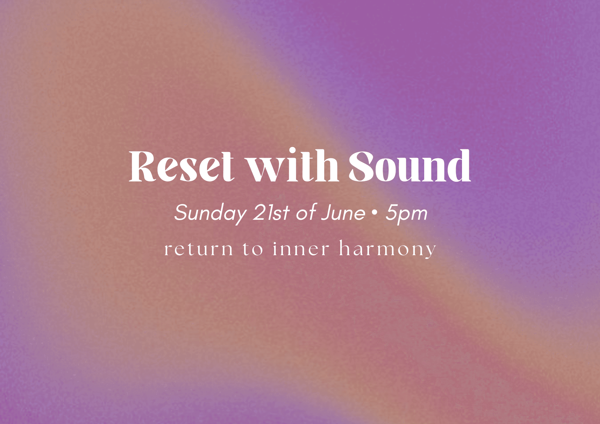 Reset with Sound