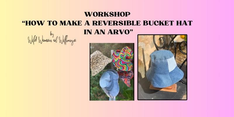Reversible Bucket Hat in an arvo 21st June