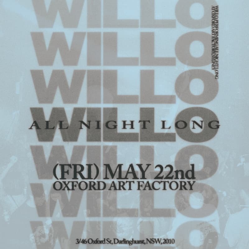 Willo | All Night Long | Friday, May 22, 2026