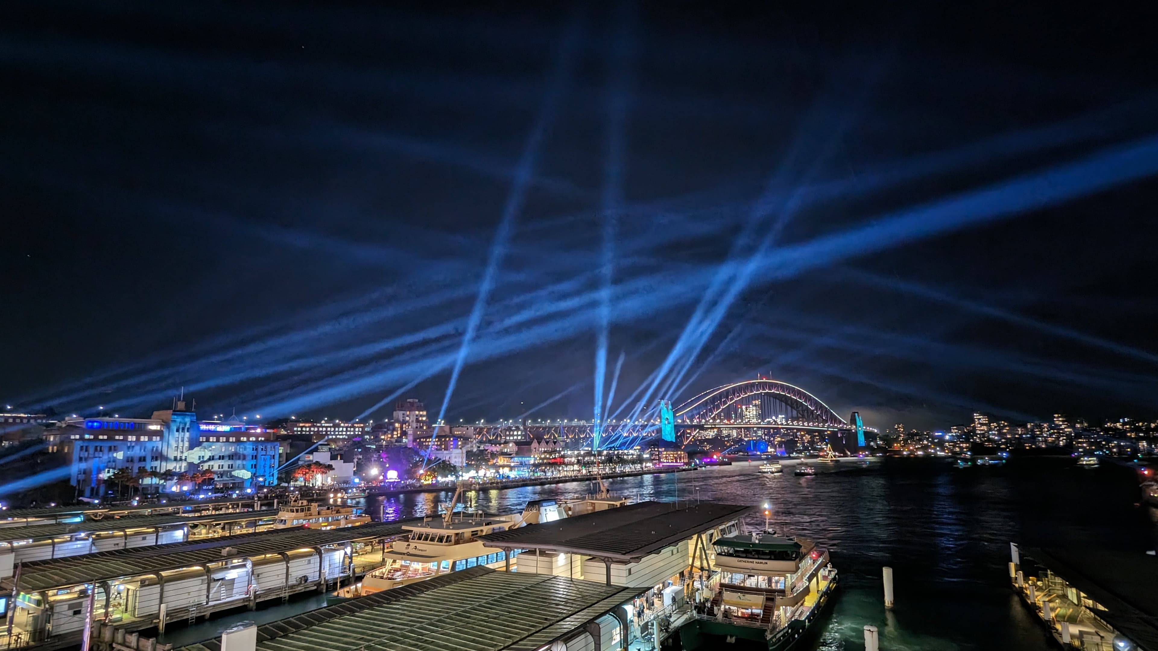 ✨ Vivid Sydney Lights Walk: The Rocks, Barangaroo & Dinner (~7km)