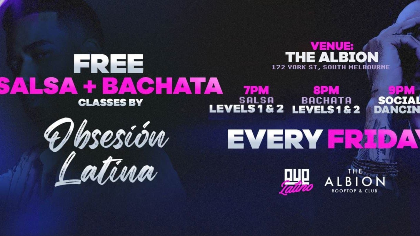 FREE Salsa & Bachata classes & rooftop party EVERY FRIDAY in South Melbourne