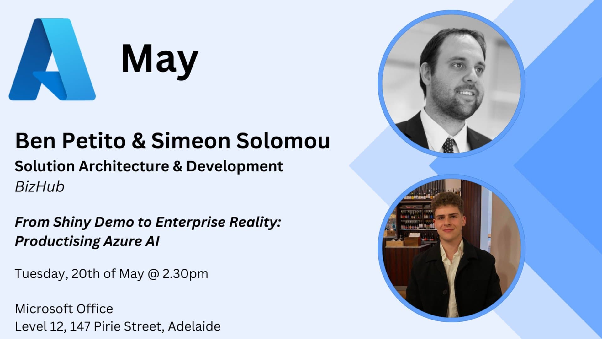 May 2026 - From Shiny Demo to Enterprise Reality: Productising Azure AI