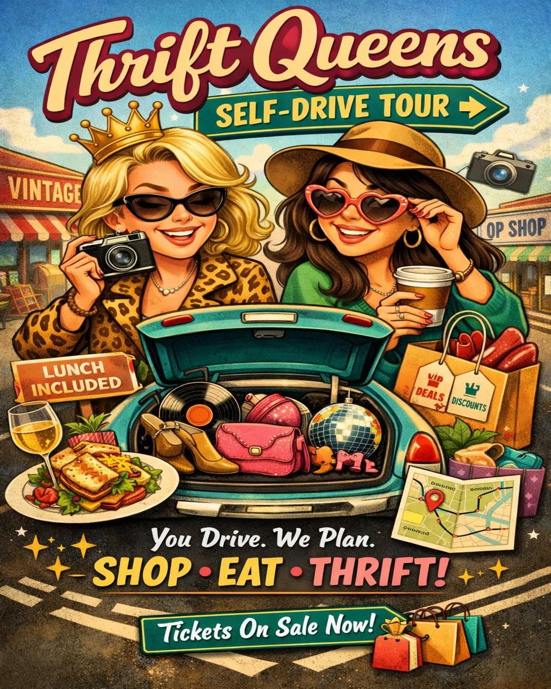 Thrift Queens Self-Drive Tour
