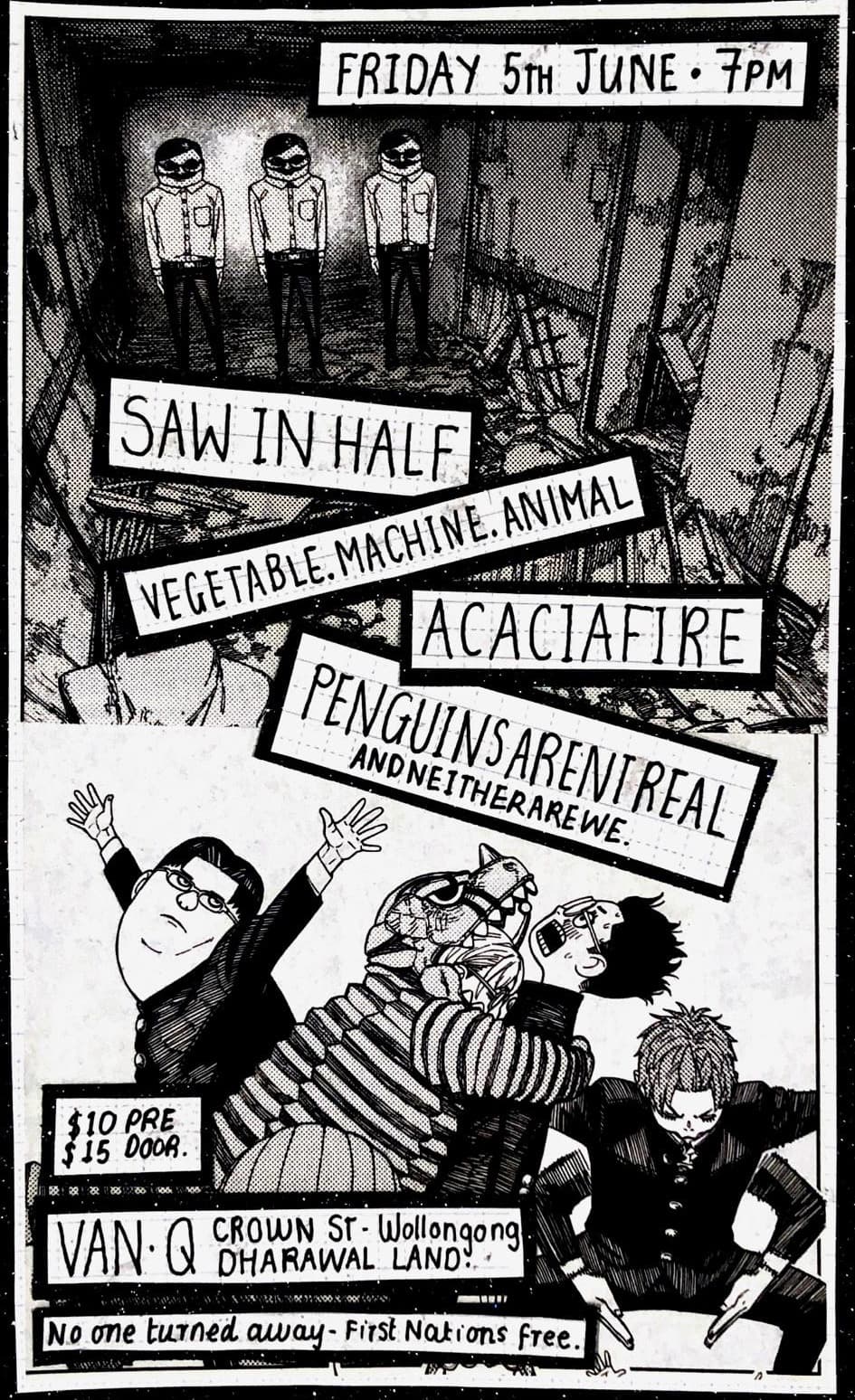 Saw In Half, vegetable.machine.animal (NZ) & more at VanQ