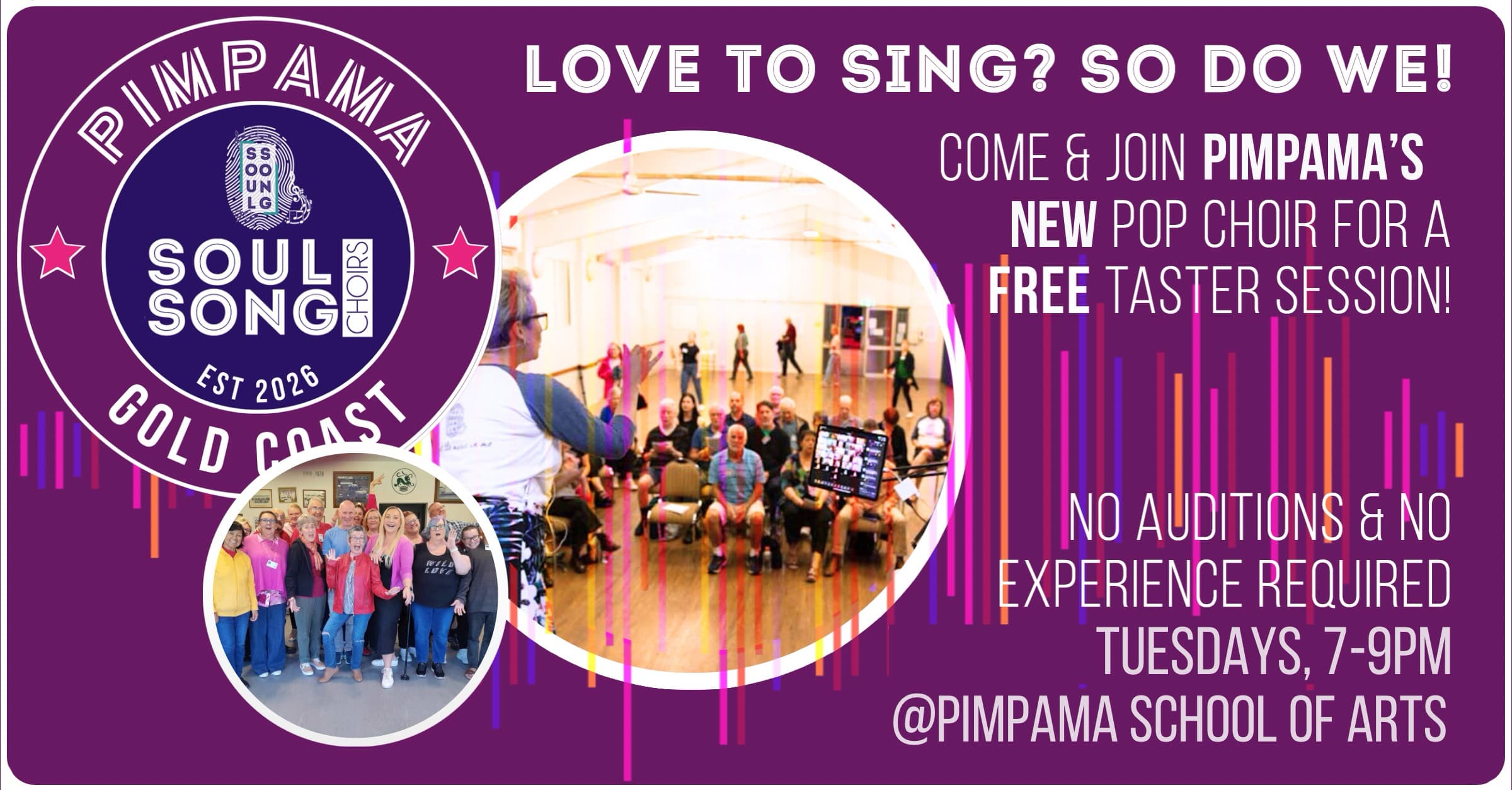 Pop Choir Rehearsal Brisbane - Gold Coast - Pimpama